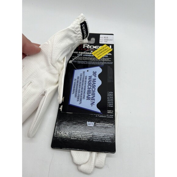 Roeckl Sports Roeck-Grip Equestrian Riding Gloves - White Size 6.5 - Picture 6 of 10